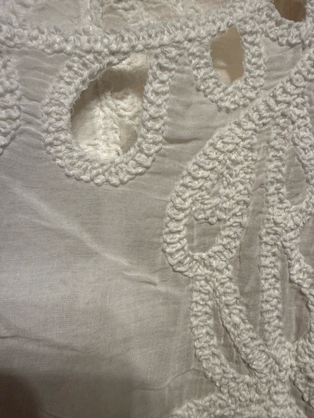 Rosie Posie Scallop Edge white top beautiful detail size medium nwt - Picture 7 of 7
